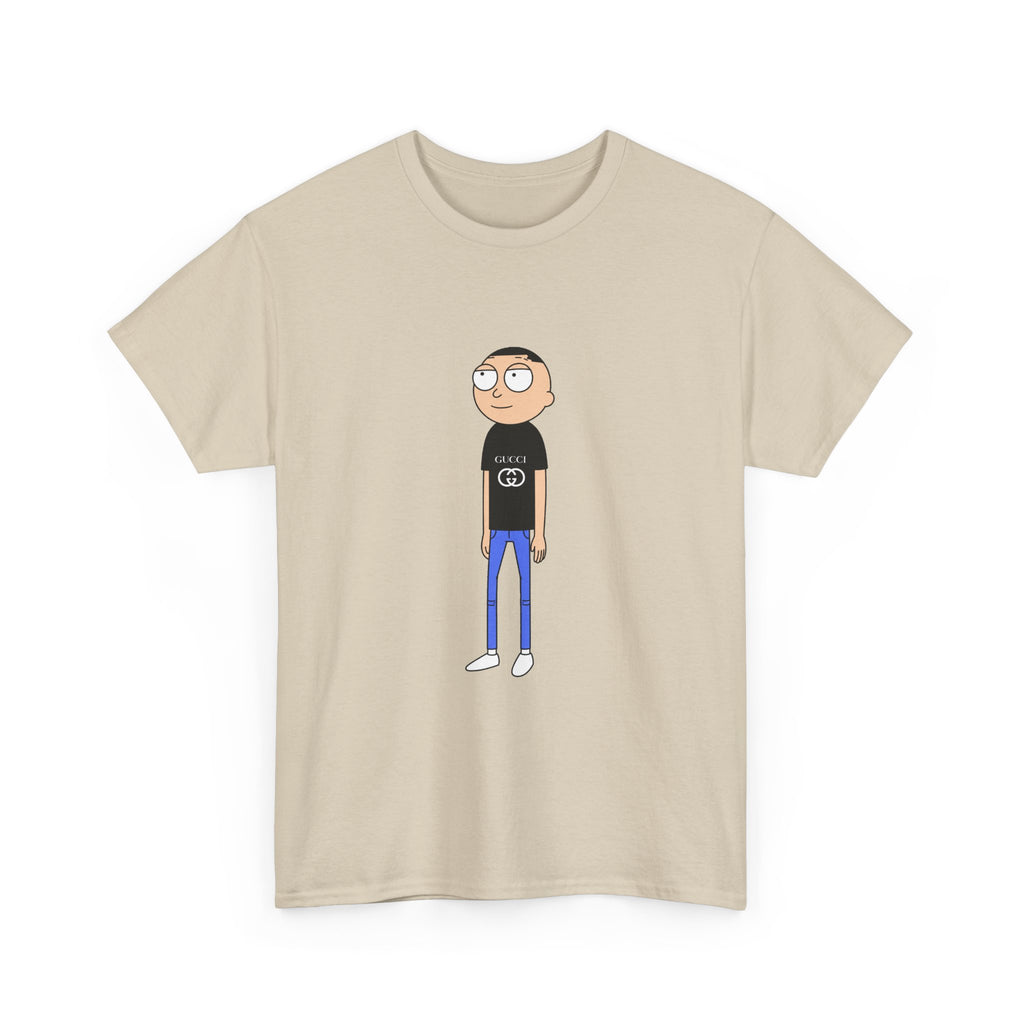 Gucci Morty Tee | Minimal Character Illustration, Casual Graphic Shirt