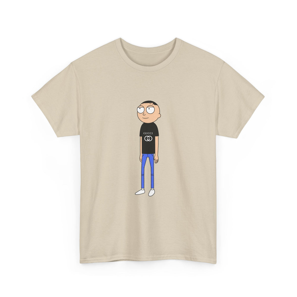 Gucci Morty Tee | Minimal Character Illustration, Casual Graphic Shirt