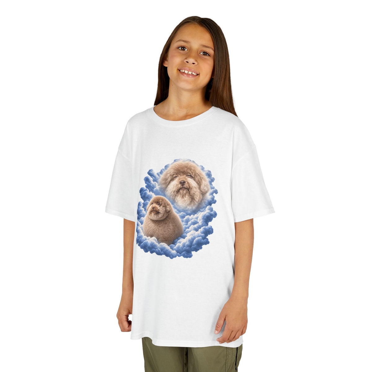Scoobert Portrait Tee For Kids | Cloud Pet Illustration T-Shirt