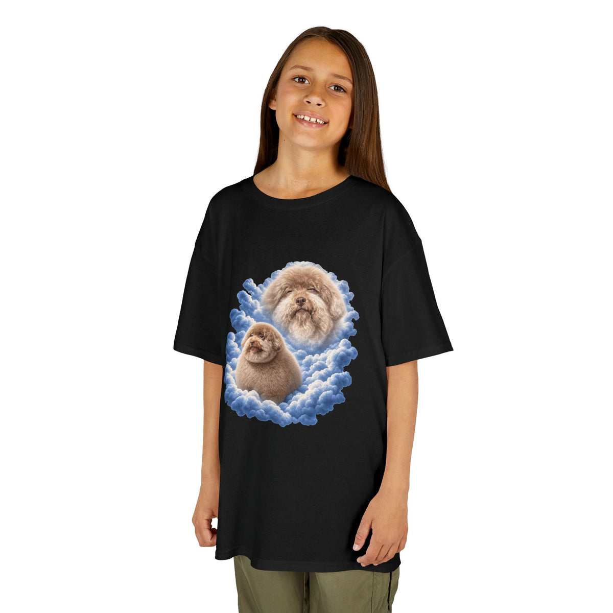Scoobert Portrait Tee For Kids | Cloud Pet Illustration T-Shirt