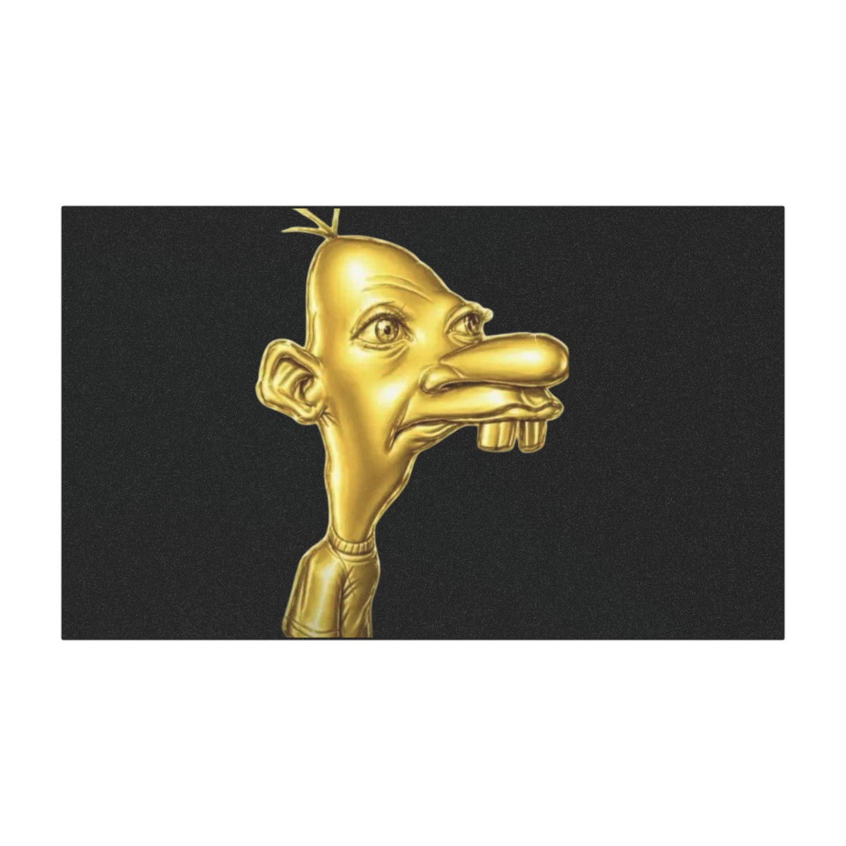 Gold Cartoon Character Car Magnet | Quirky Face Vehicle Magnet