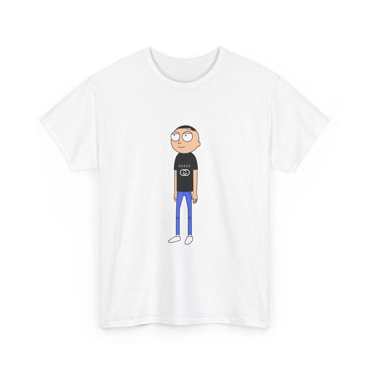 Gucci Morty Tee | Minimal Character Illustration, Casual Graphic Shirt