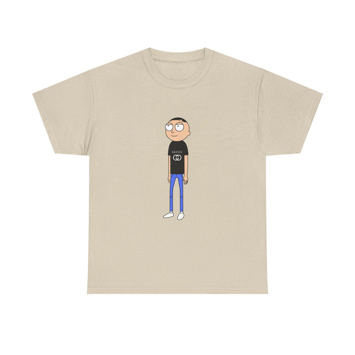 Gucci Morty Tee | Minimal Character Illustration, Casual Graphic Shirt