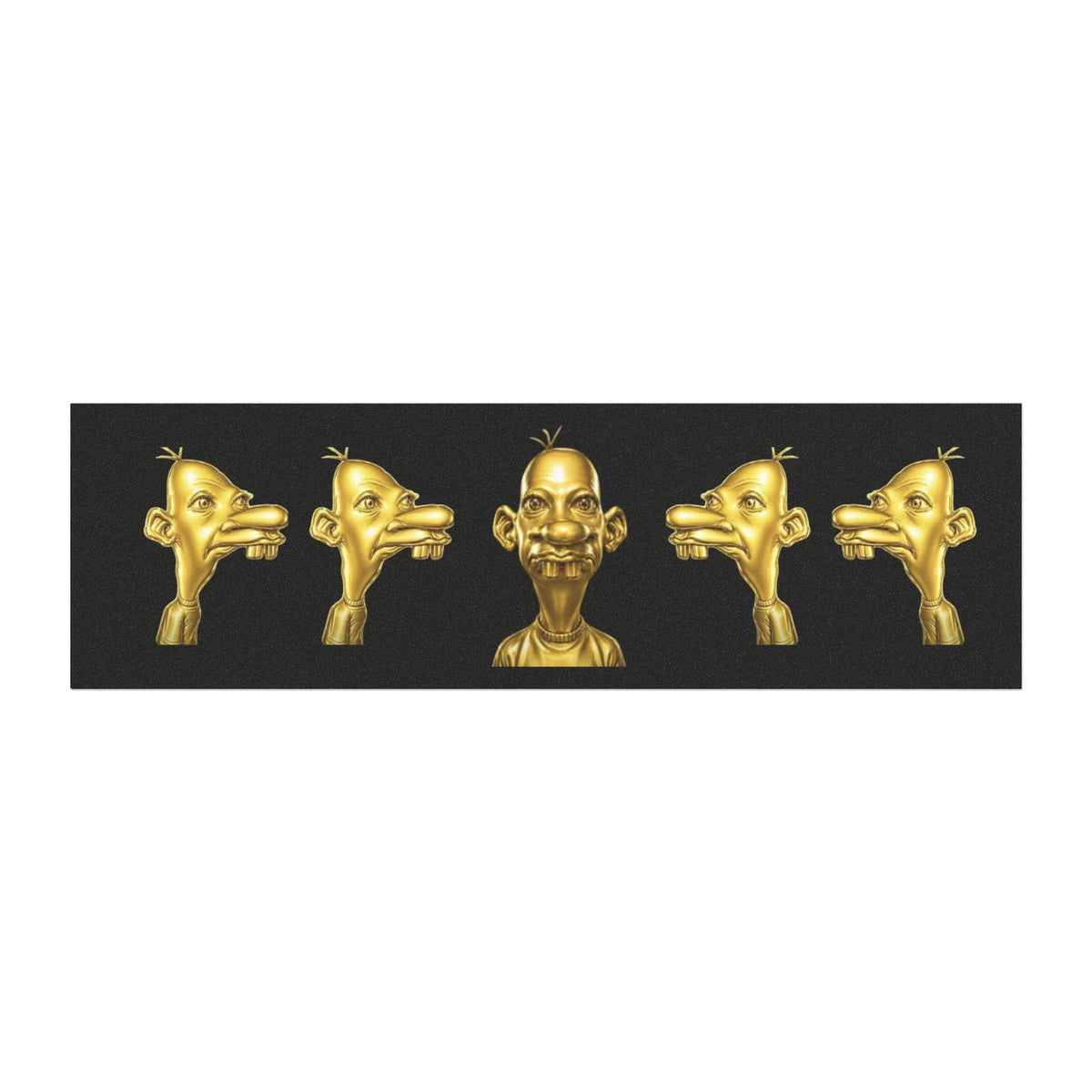 Gold Cartoon Character Car Magnet | Quirky Face Vehicle Magnet