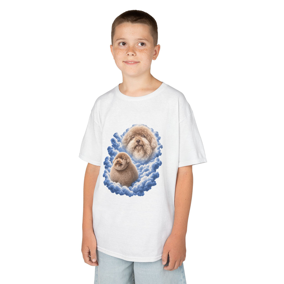 Scoobert Portrait Tee For Kids | Cloud Pet Illustration T-Shirt