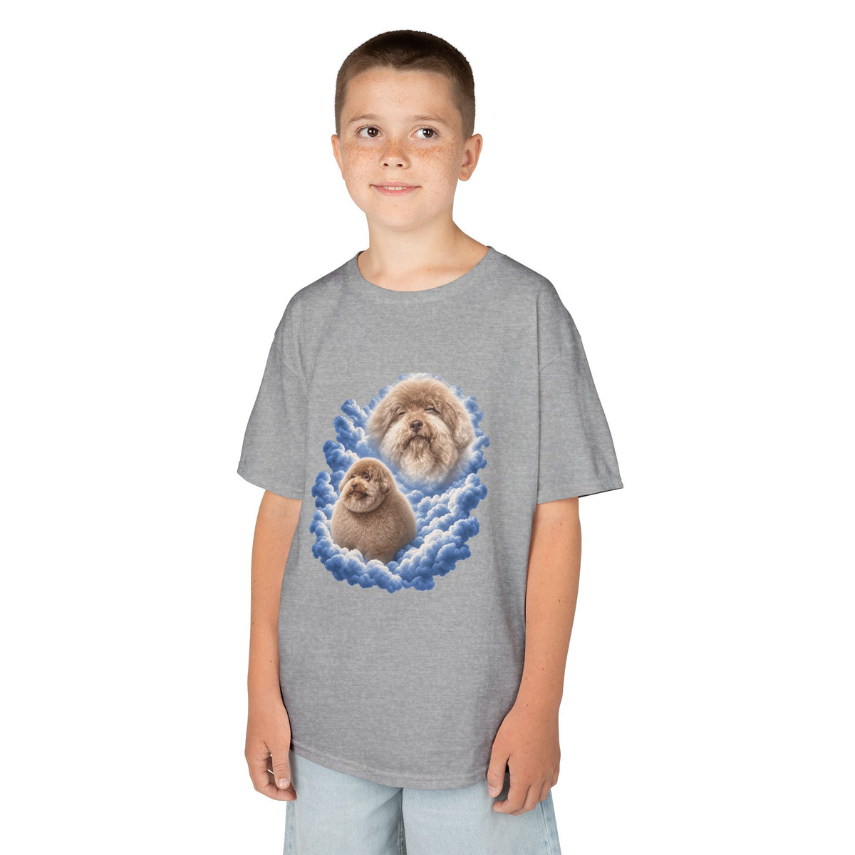 Scoobert Portrait Tee For Kids | Cloud Pet Illustration T-Shirt